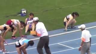 2014東京都高校選抜陸上　女子 4×400mリレー 決勝TR 2組(3走〜）