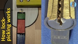 (picking 486) How lockpicking works (basic lock picking info - fun clip 4)