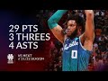 Miles Bridges 29 pts 3 threes 4 asts vs Heat 21/22 season