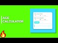 🔴HOW TO MAKE AGE CALCULATOR USING HTML CSS AND JAVASCRIPT? 🔥|@becodewala #js #agecalculator