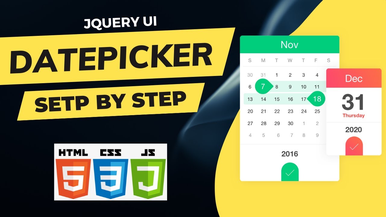 How To Add Datepicker By Using Jquery And Html Add Datepicker To