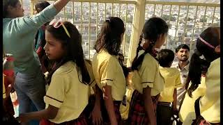 jaipur,s view from Isarlat, Sarga suli by school  children