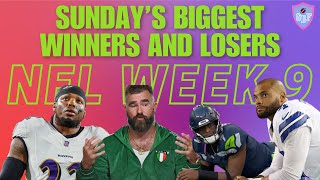 NFL Week 9: Biggest Winners & Losers, Jason Kelce is MAD, and Travis at Eras Tour