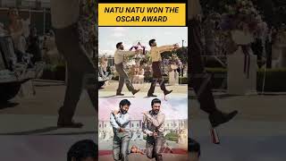 Natu Natu won the Oscar award 🥇 #rrr #rrrmovie #natunatusong #ntr #ramcharan #ssrajamouli