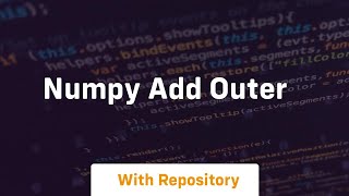 numpy add outer
