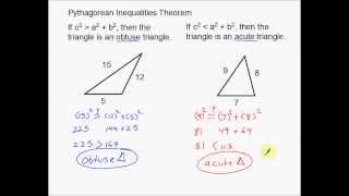 Pythagorean Inequalities Theorem