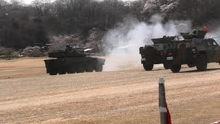 【4K】陸上自衛隊船岡駐屯地創立記念行事で行われた訓練展示（模擬戦）