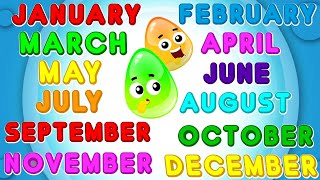 Months Of The Year, Learning Videos for Children by Kids Tv Cray Surprise Eggs