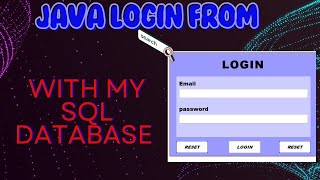 how to create a login page in netbeans that connects to a mysql database