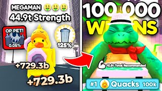 I Defeated New INFINITE STRENGTH Boss 100,000 Times in Arm Wrestling Simulator!