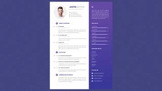 99 Cents! Professional Resume Template - Silent Blue