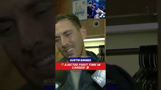 🤬 EJECTED! Dodgers veteran catcher Austin Barnes reaction interview after Umpire ejects from game