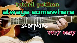 tutorial petikan "always somewhere" scorpions. very easy