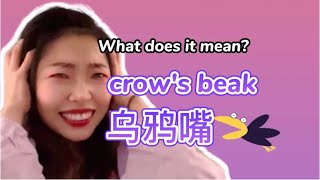 What does crow's beak represent in Chinese? 乌鸦嘴是什么？