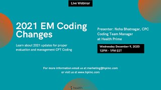 [Webinar] 2021 EM Coding Changes