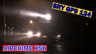 Chasing EMD GP9 Leading SRY Local in Foggy Rainy Night with TONS OF eerie Airchime K5H Action!!