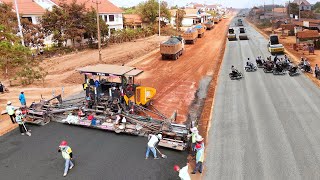 Nice Action! Processing Of Large Paving Machine Gravel The Best For Nation Road Construction Project