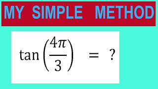 Find trigonometry angle tan⁡(4π/3) = ?