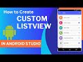 How to make custom listview in android studio | Listview | android studio