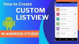 How to make custom listview in android studio | Listview | android studio