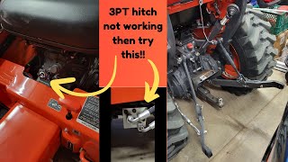 3pt hitch not working then try these two things to fix it!