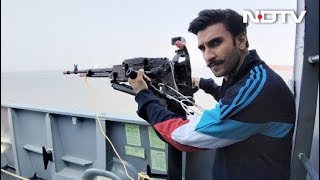 Ranveer Singh Gets A First-Hand Experience Of How A Heavy Machine Gun Operates Onboard INS Kolkata