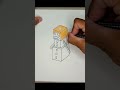 How to Draw | Snow Golem from Minecraft #shorts #minecraft