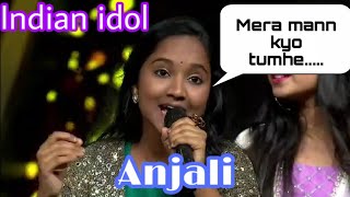 Mera mann kyo tumhe chahe song by Anjali gaikwad | Indian idol | #shorts