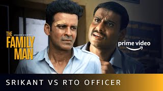 Why Srikant Slapped The RTO Officer? | The Family Man | Manoj Bajpayee | Amazon Prime Video #shorts