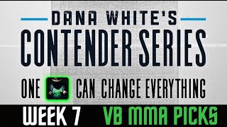 VB MMA PICKS - DWCS: Contender Series, Week 7 (Tue., Sept. 24, 2024)