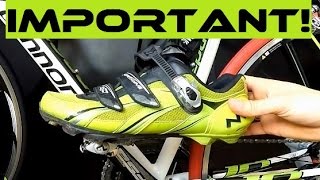 Bike Fitting - How To Adjust Cleats On Clipless Pedals / Shoes. Cleat Alignment