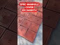 SFRC MANHOLE COVER RED | MRF CEMENT MANHOLE COVER| RCC MANHOLE #ytshort #indo #manholecover #shorts