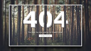 404 Page Not Found Hover Effect Using HTML CSS Vanilla Javascript | Mousemove Parallax Effect