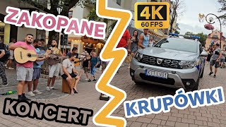 🔴Zakopane Krupówki, cygańska kapela 🎸 czyli WAKACJE, 4K❗2024.08.12 ASMR  بولندا جبال زاكوباني تاترا