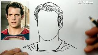 ASMR drawing SUPERMAN , How to draw hero justice league zack snyder cut