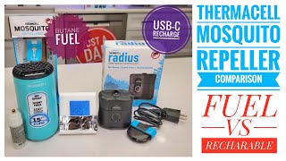 Thermacell Butane Fuel Flame vs Rechargeable Radius Mosquito Repellent