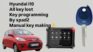 Hyundai i 10. 2009 all key lost programming by x100 pad2