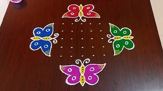 11×1dots beautiful sankranti chukkala muggulu🌷|easy sankranti rangoli|Pongal kolams#Rang Kaa Rangoli