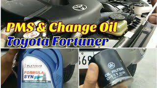 CHANGE OIL & PMS TOYOTA FORTUNER 2019 | SAFETY TIPS |VLOG 04