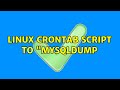 Linux crontab script to 