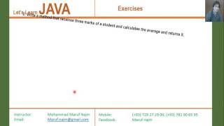 How to create methods in java programming Exercise 2