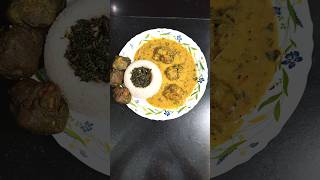 Gobi Palak Pakoda kadhi Recipe😋|Easy Lunch Thali🍛 #recipe#shorts#cooking#food #viral#switikirasoi