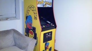 Repro Stenciled Pacman cabinet w/Arcadeshop PCB