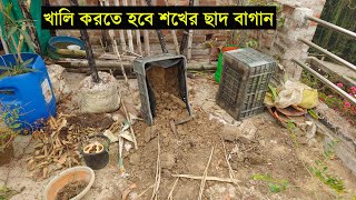 আমার ছাদবাগান থেকে গাছ নামিয়ে ফেলতে হবে । শখের বাগান খালি করতে হবে ।Roof Garden Update .