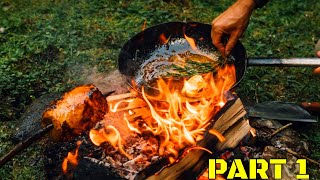 solo camping , bushcraft survival skills, camping and cooking, bushcraft tips part 1