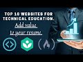 Top 10 Best Sites for Free Online Technical Education | Top Websites To Learn Tech Skills