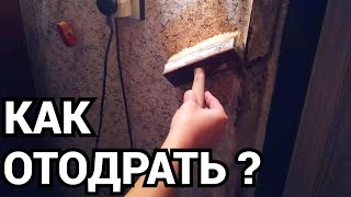 Как содрать старые обои которые плохо отдираются ? (Часть 19)