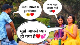 Singing prank with twist in public | Bollywood & Hindi songs Mashup Amazing Girl's reaction 😍