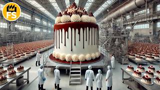 How more than 10 million cakes are produced every day! With the help of giant conveyors.