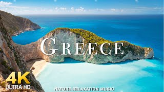 FLYING OVER GREECE (4K UHD) - Relaxing Music Along With Beautiful Nature Videos - 4K LIVE Video UHD